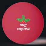 Merry Christmas ping pong balls for table tennis<br><div class="desc">Merry Christmas red ping pong balls for table tennis. Personalise with your own name or Holiday greetings.
Novelty sports gift idea for friends and family. Custom colour pingpong balls for tabletennis games or decoration.</div>