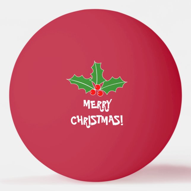 Merry Christmas ping pong balls for table tennis (Front)