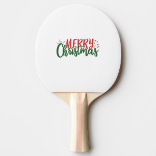 Merry Christmas Ping Pong Paddle