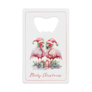 Merry Christmas Pink Flamingos