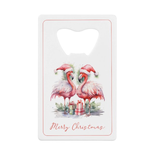 Merry Christmas Pink Flamingos (Front)