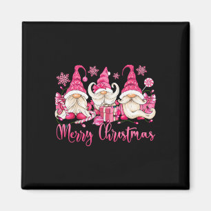 Merry Christmas Pink Gnome Xmas Matching Family Wo Magnet