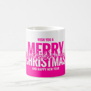 Merry Christmas Pink Mug – Chic Festive Style