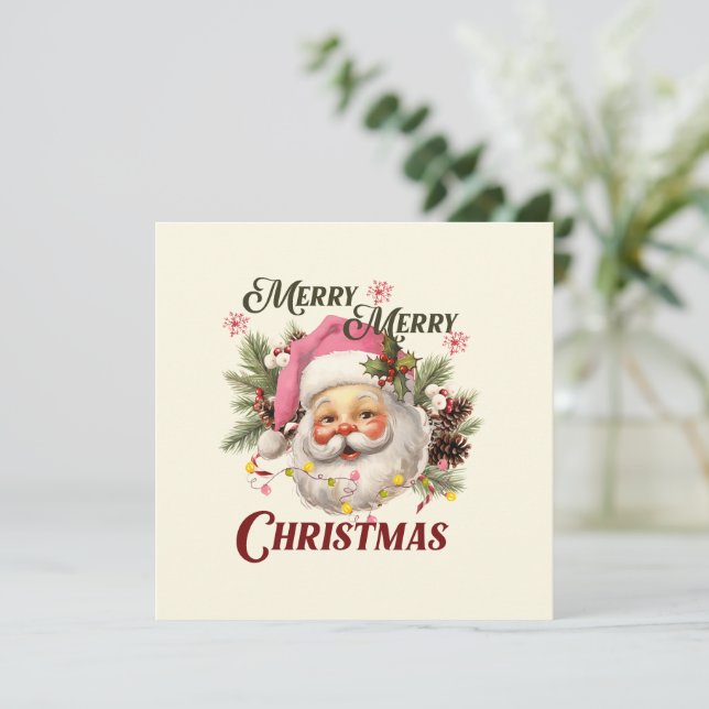 Merry Christmas - Pink Santa (Standing Front)