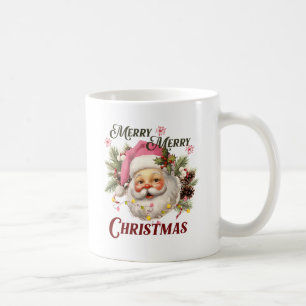 Merry Christmas - Pink Santa Coffee Mug