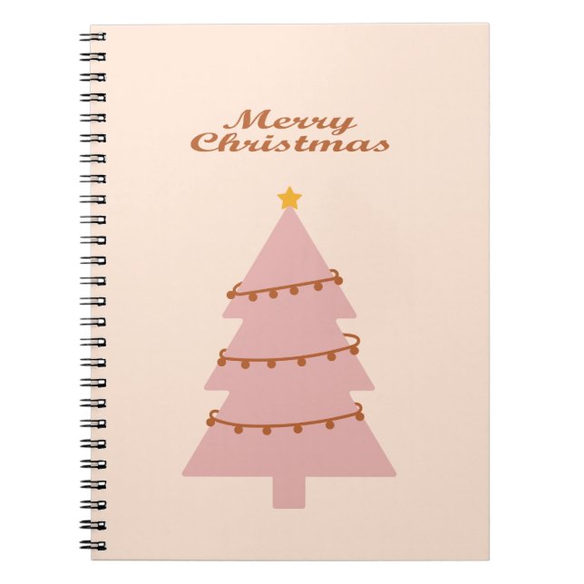 Merry christmas pink tree notebook (Front)