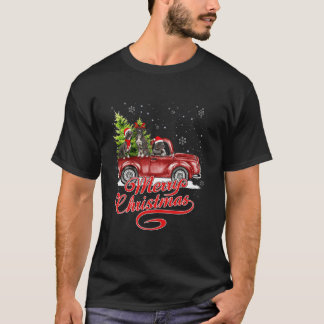 Merry Christmas Pit Bull Dog Santa Reindeer Red Tr T-Shirt