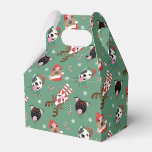 Merry Christmas Pit Bull Dogs Favour Box