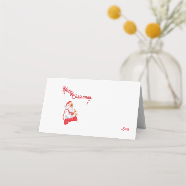 : Merry Christmas Place Card (Front)