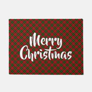 Merry Christmas Plaid Kerr Tartan Doormat