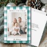 Merry Christmas! Plaid pattern, photo  Holiday Card<br><div class="desc">Customer specific "Merry Christmas" plaid-pattern,  photo holiday card. Modern & simple for paper and digital lovers in print and download.</div>