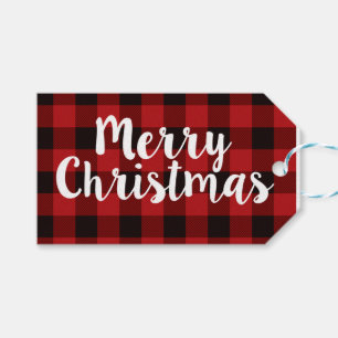 Merry Christmas Plaid   Tags