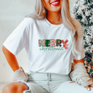 Merry Christmas Plaid Women's Shirt