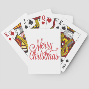 Merry Christmas playing cards