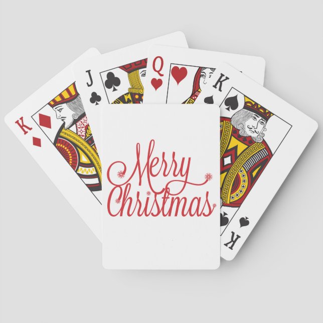 Merry Christmas playing cards (Back)