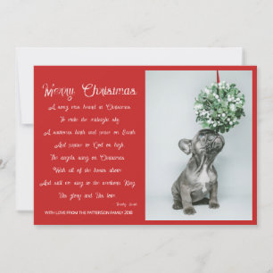 Merry Christmas Poem Holiday Photo Card