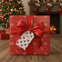 Merry Christmas Poinsettia Festive Red Floral