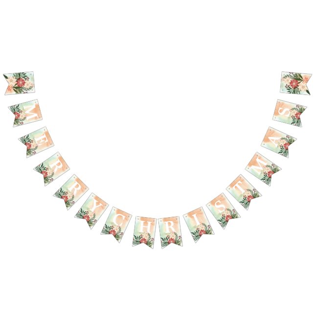 MERRY CHRISTMAS | Poinsettia Splendour Bunting (All)