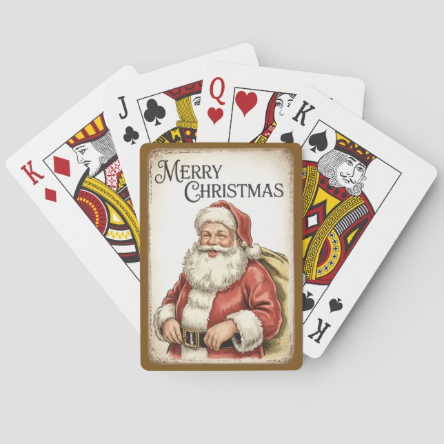 Merry Christmas Poker Playing Cards  (Back)