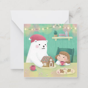 Merry Christmas: Polar Bear & Child Card