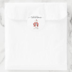 MERRY CHRISTMAS POLAR BEAR STICKERS