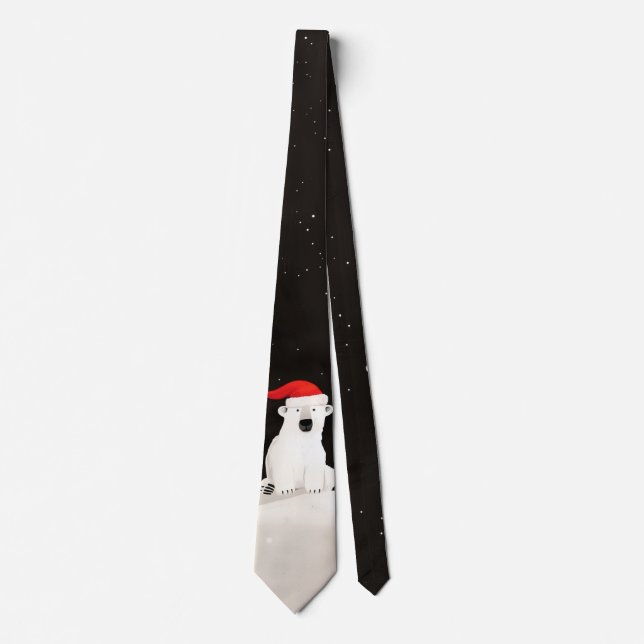 Merry Christmas Polar Bear! Tie (Front)