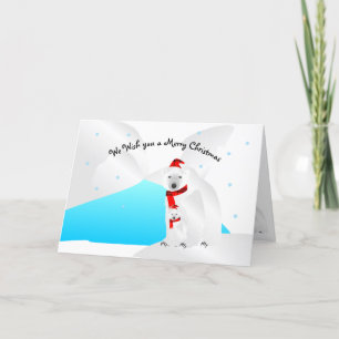 Merry Christmas Polar Bears Holiday Card