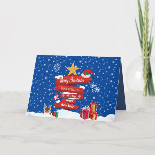 Merry Christmas Pole Thank You Card