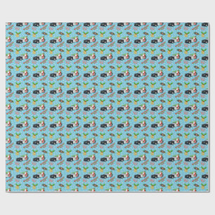 Merry Christmas Police Officer Santa Cop Car Wrapping Paper