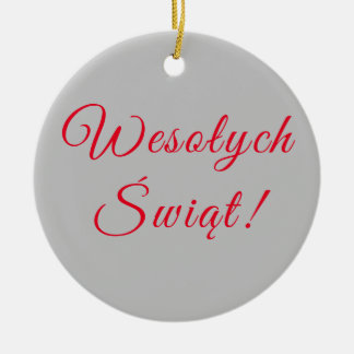 Merry Christmas - Polish Ceramic Tree Decoration