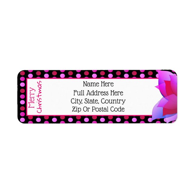 Merry Christmas Polka-Dot Print With Bright Pink (Front)