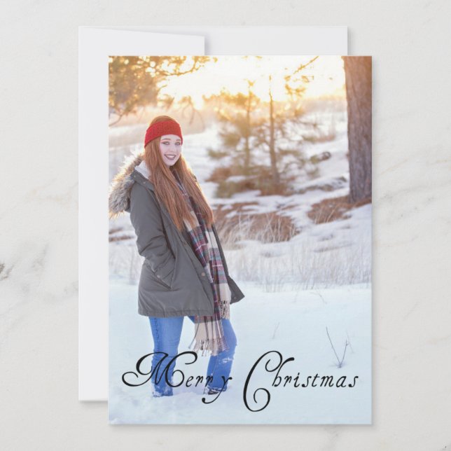 Merry Christmas Polka Dots Holiday Card (Front)