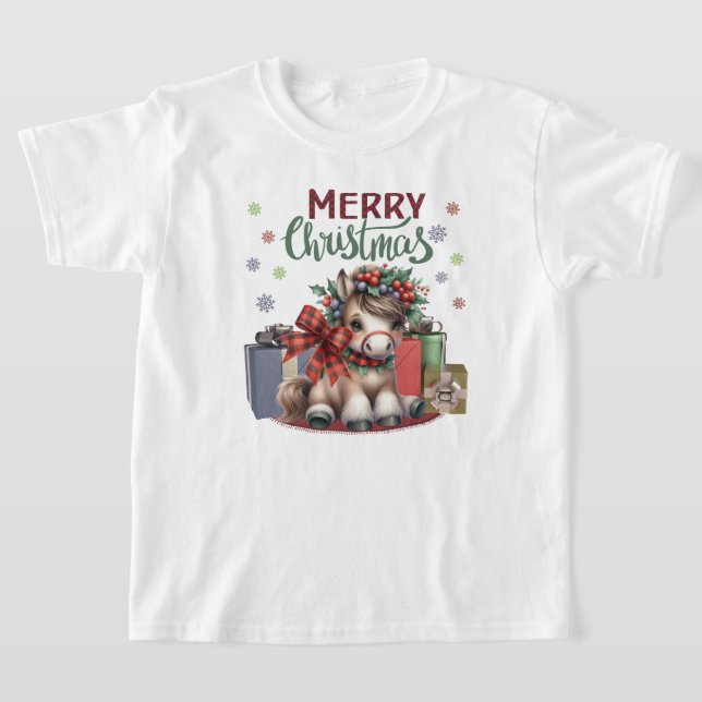Merry Christmas Pony T-Shirt (Laydown)