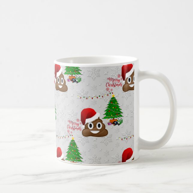 merry christmas poo emoji coffee mug (Right)