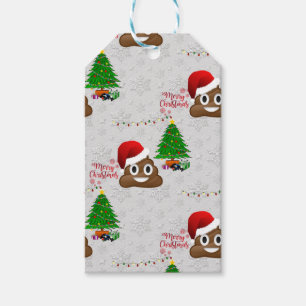 merry christmas poo emoji gift tags