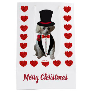 Merry Christmas Poodle Gift Bag