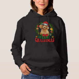 Merry Christmas Poodle Santa Hat Dog Lover Ugly Sw Hoodie