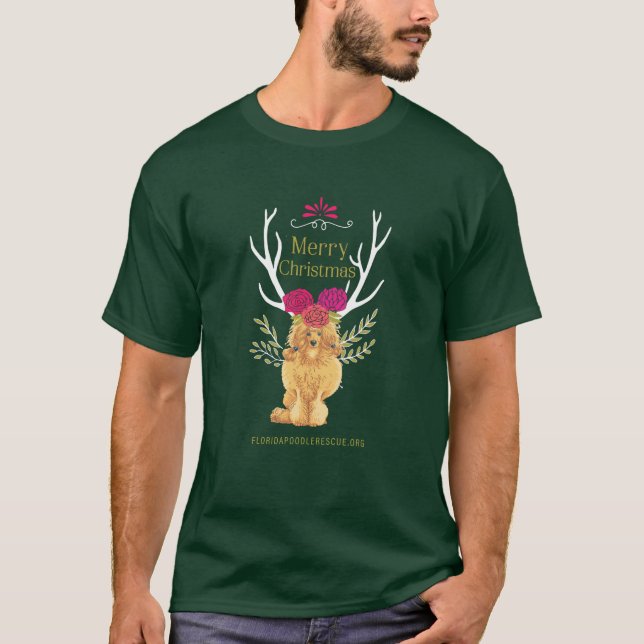 Merry Christmas Poodle t-shirt (Front)