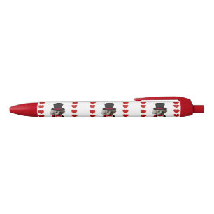 Merry Christmas Poodle Tuxedo Writing Pen