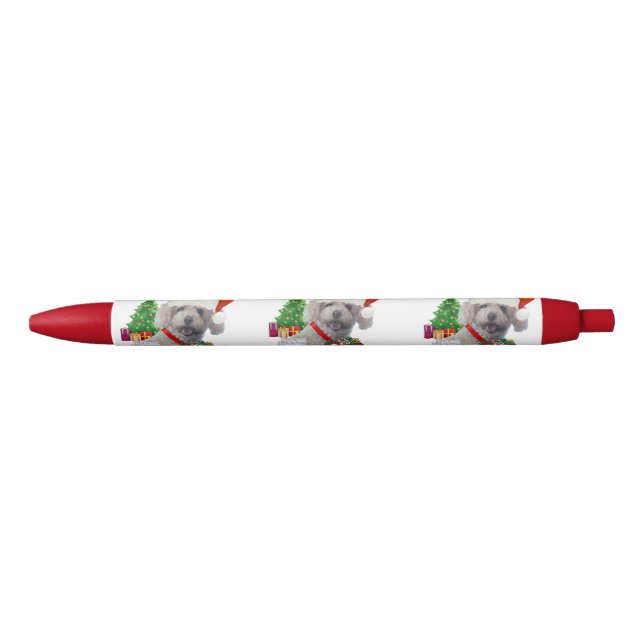 Merry Christmas Poodle Writing Pen (Front)