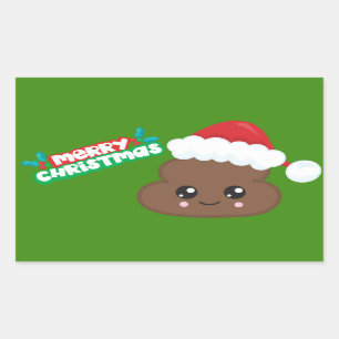 Merry Christmas Poop Emoji Stickers