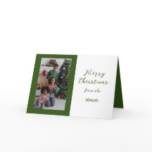 Merry Christmas Portrait, 5" x 7" Folded Card