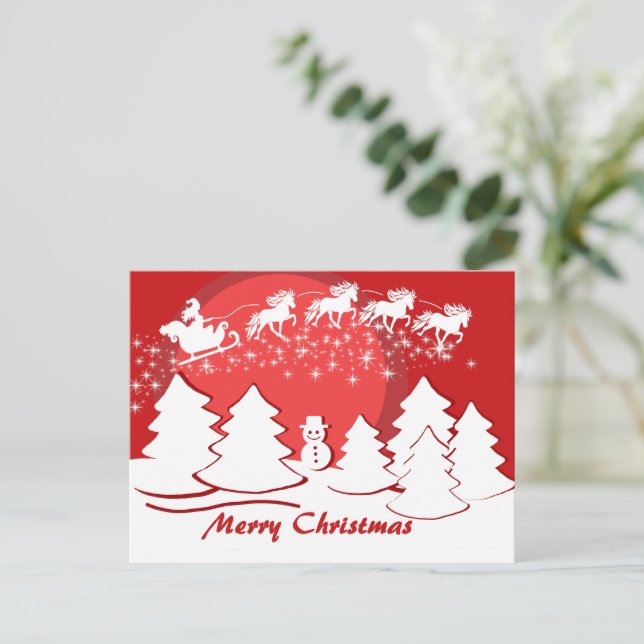 Merry Christmas postcard (Standing Front)