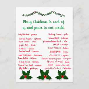 MERRY CHRISTMAS POSTCARD