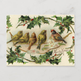 Merry christmas postcard
