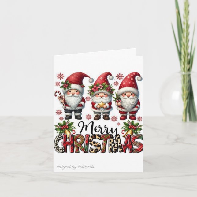 Merry Christmas Postcard | Festive Holiday Greetin (Front)