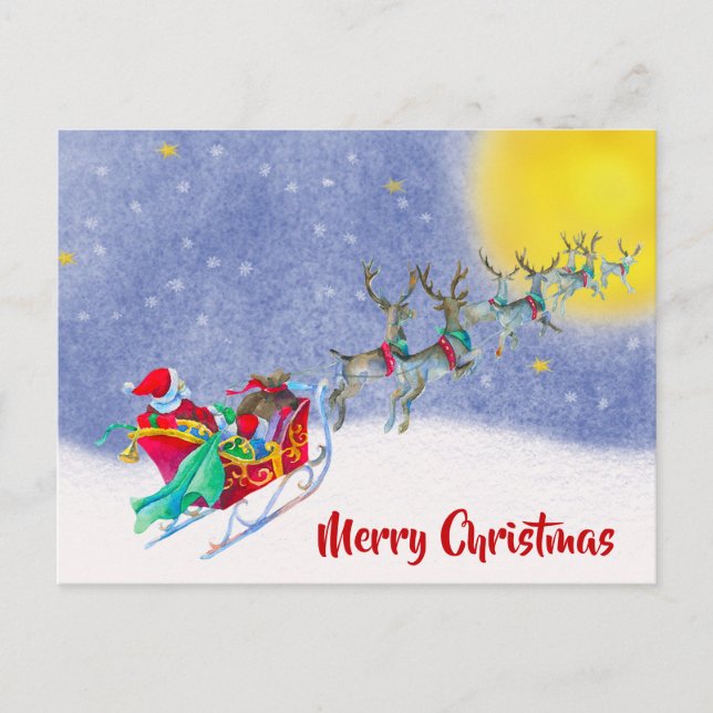 Merry Christmas postcard Seasons greetings card (Front)