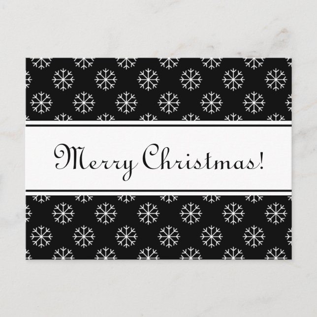 Merry Christmas postcard with elegant letters (Front)