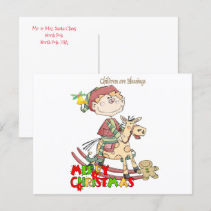 Merry Christmas Postcards Elf 