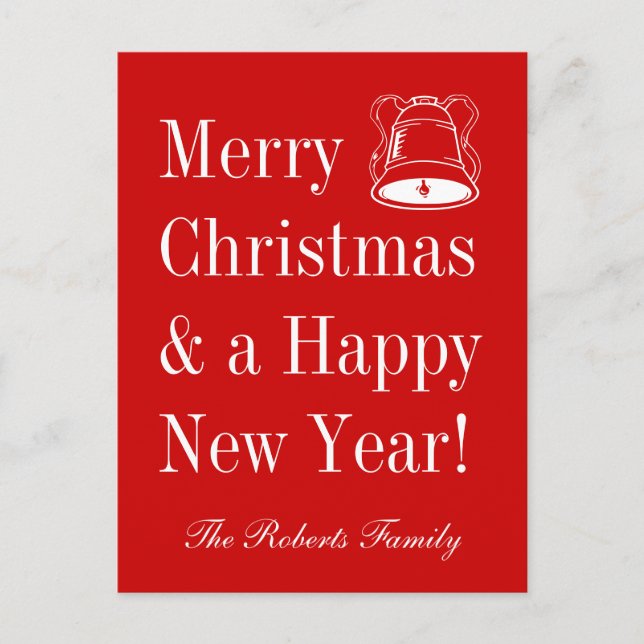 Merry Christmas postcards | personalised greetings (Front)